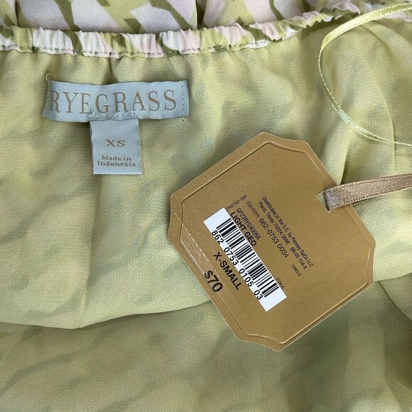 ryegrass green geometric halter top blouse Size XS - Picture 8 of 9